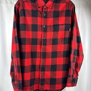 Buffalo red black plaid flannel shirt SZ M